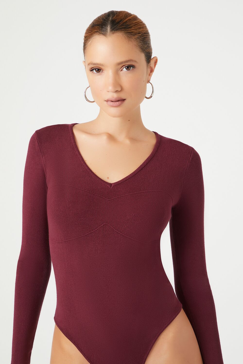 Fitted Sweater-Knit Bodysuit