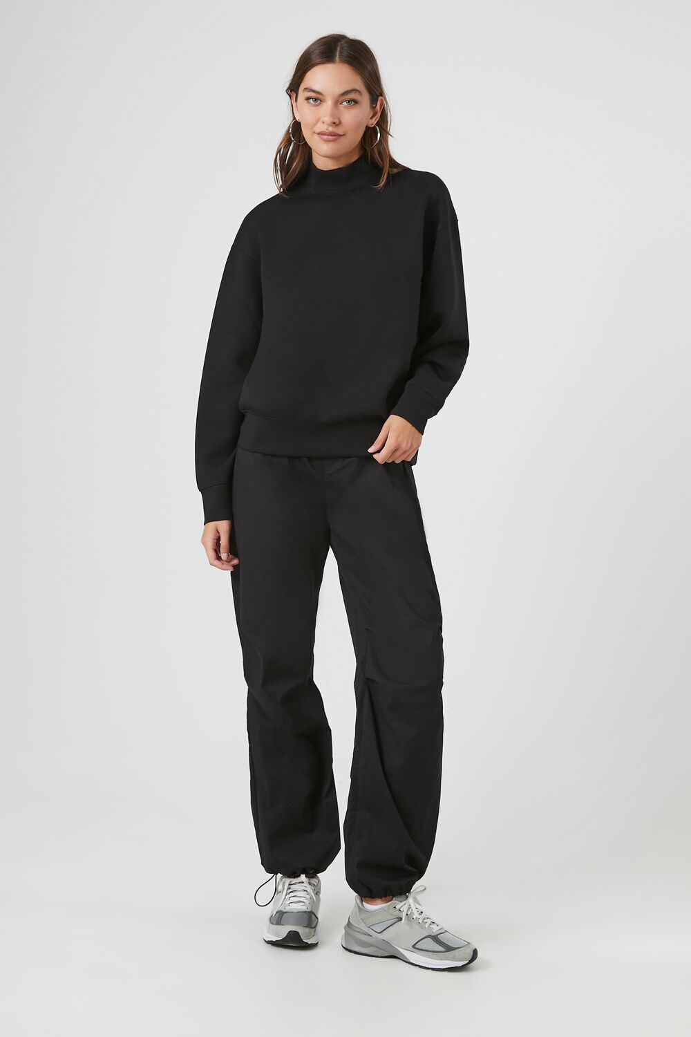 Fleece Mock Neck Sweater