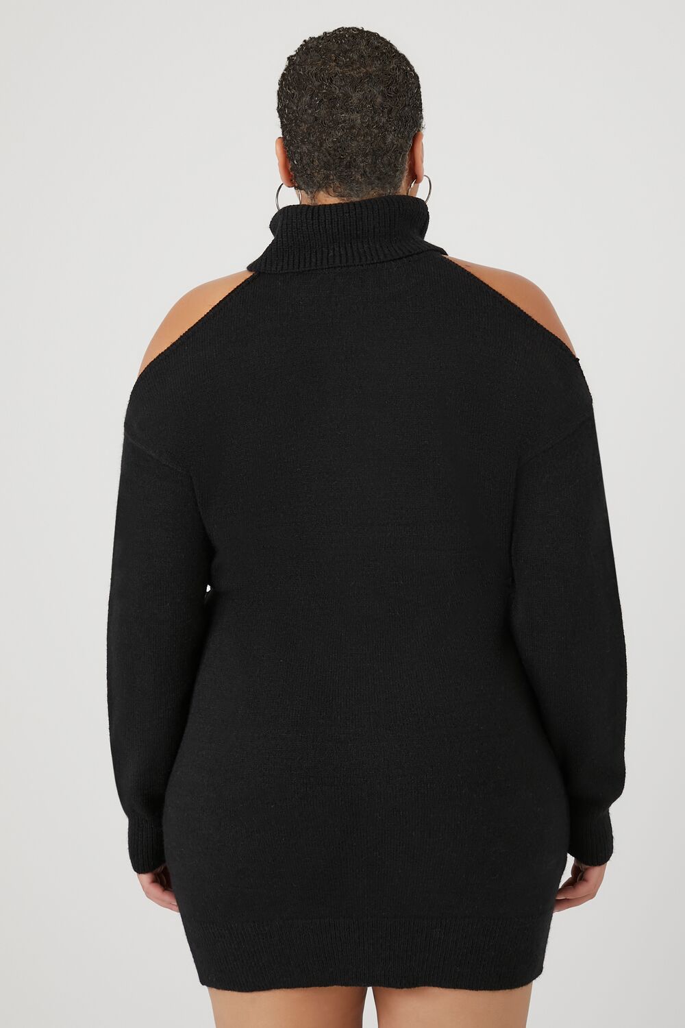 Plus Size Turtleneck Mini Sweater Dress