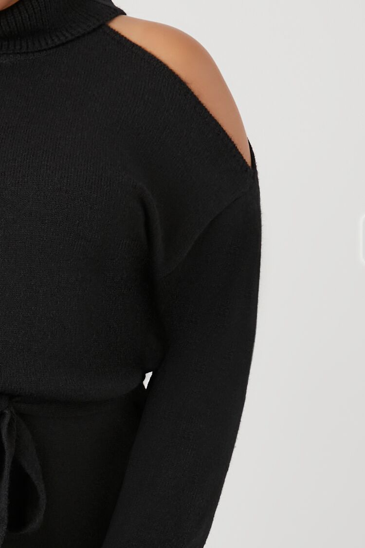 Plus Size Turtleneck Mini Sweater Dress