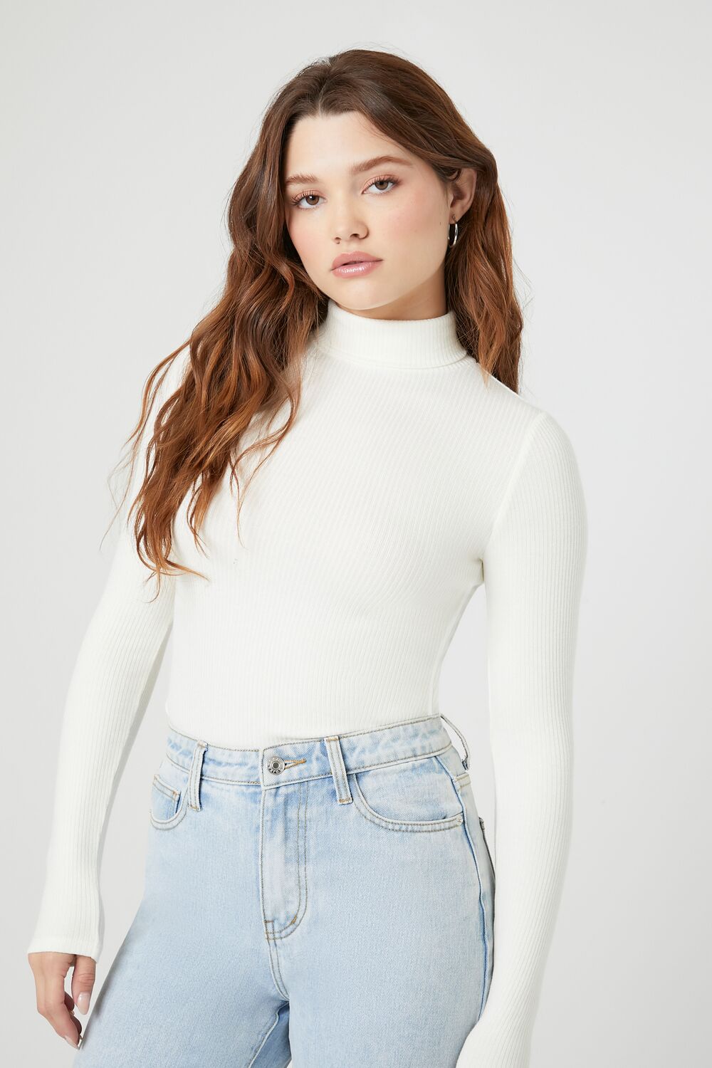Ribbed Turtleneck Top