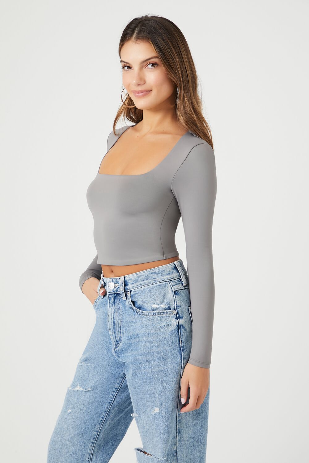 Square-Neck Crop Top