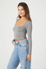Square-Neck Crop Top