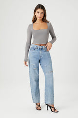 Square-Neck Crop Top