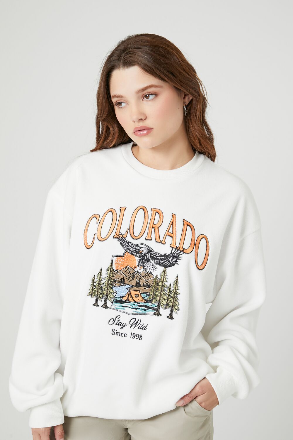 Fleece Colorado Graphic Pullover