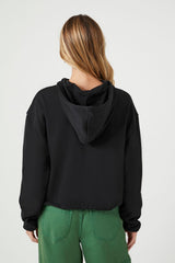 French Terry Drop-Sleeve Hoodie
