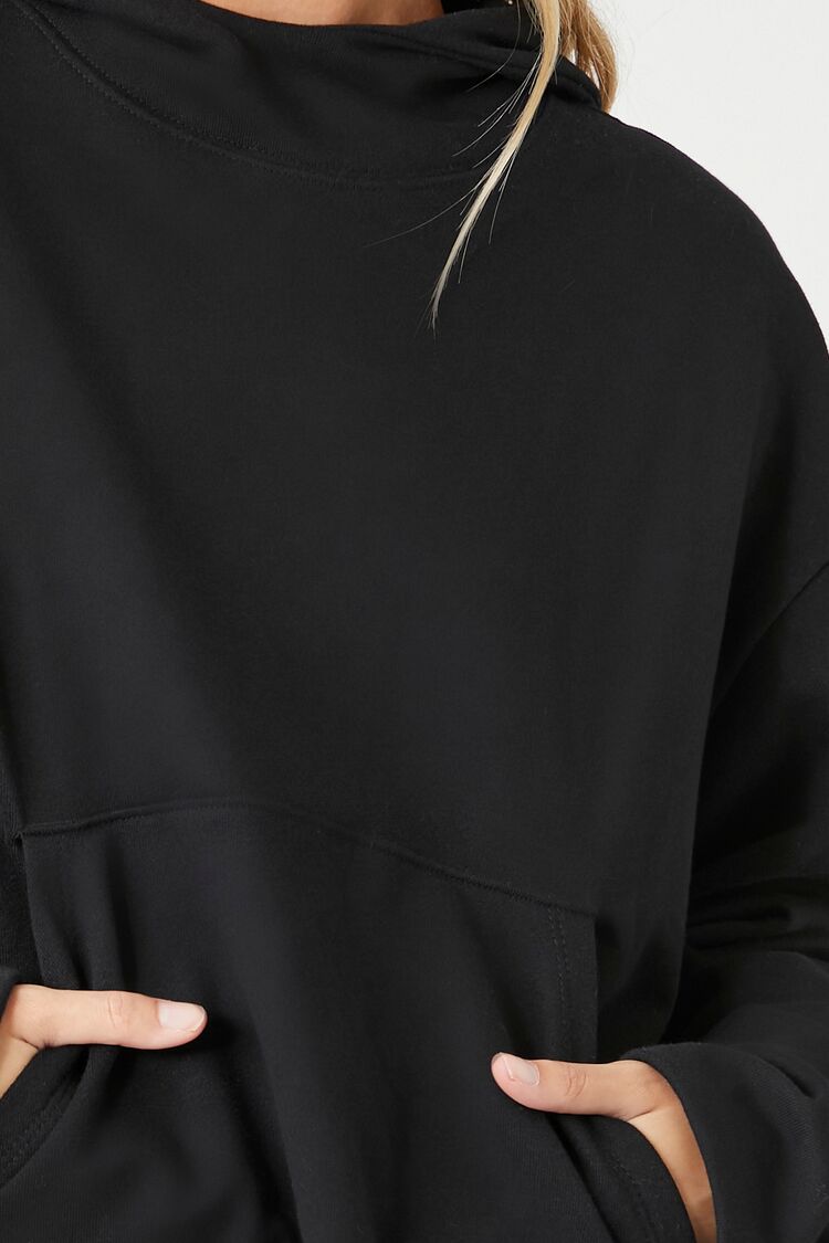 French Terry Drop-Sleeve Hoodie