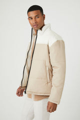 Zip-Up Colorblock Puffer Jacket