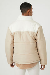Zip-Up Colorblock Puffer Jacket