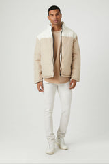 Zip-Up Colorblock Puffer Jacket