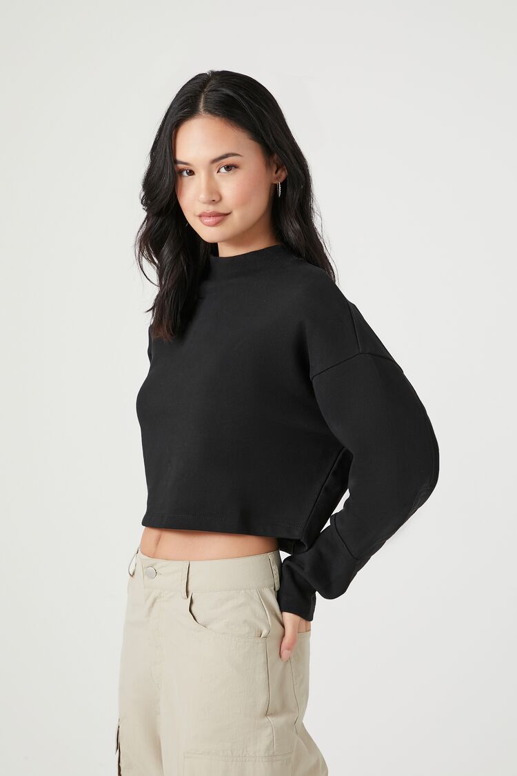French Terry Cropped Pullover