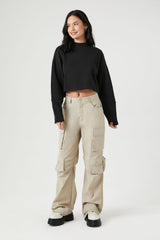 French Terry Cropped Pullover