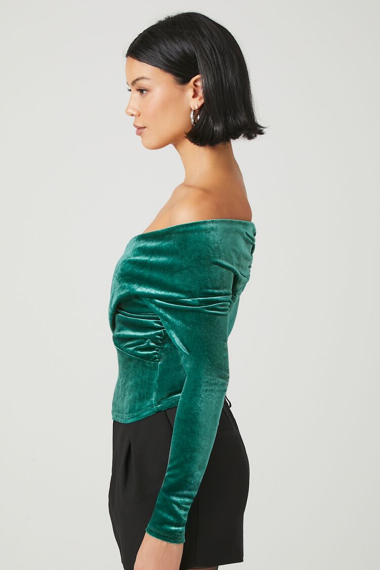 Velvet Off-the-Shoulder Top