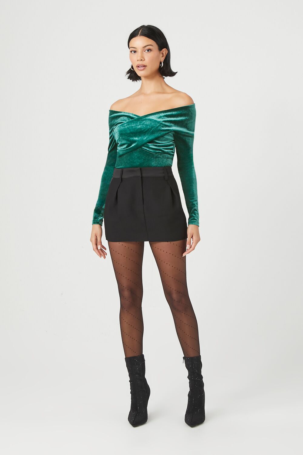 Velvet Off-the-Shoulder Top