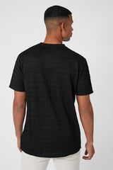 Crinkle Textured Crew Tee