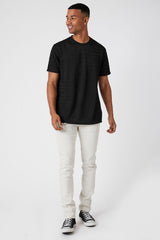 Crinkle Textured Crew Tee