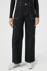 Twill Straight-Leg Cargo Pants