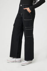 Twill Straight-Leg Cargo Pants