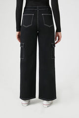Twill Straight-Leg Cargo Pants