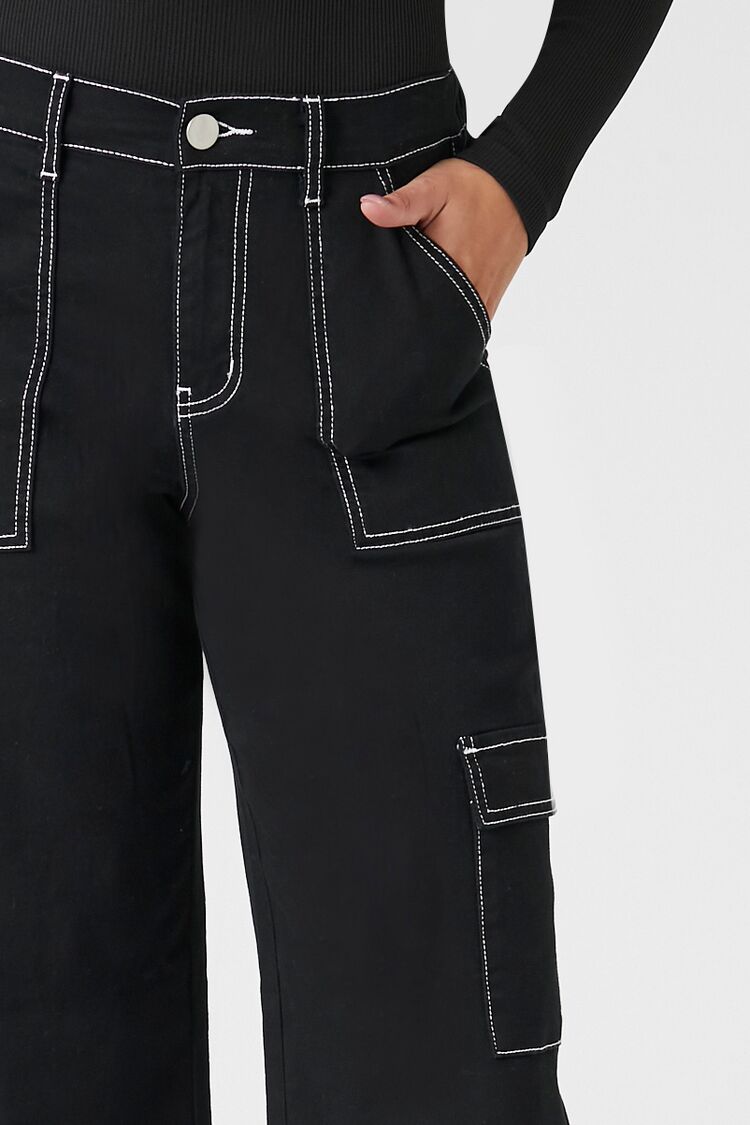 Twill Straight-Leg Cargo Pants