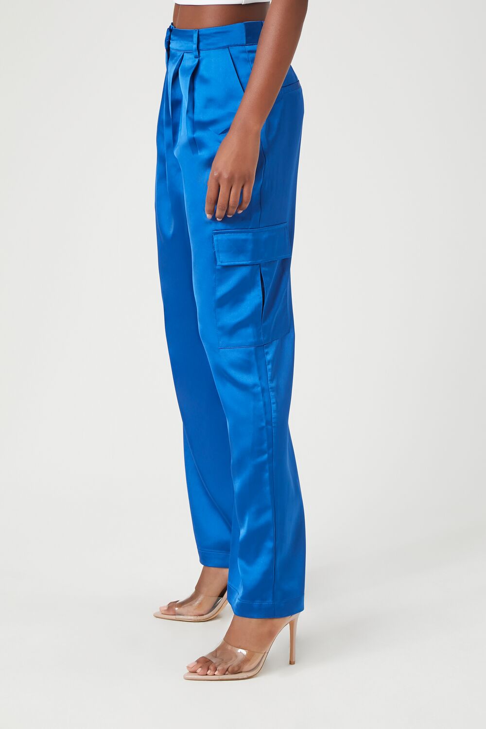 Satin Cargo Pants