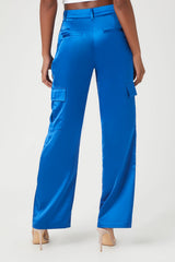 Satin Cargo Pants