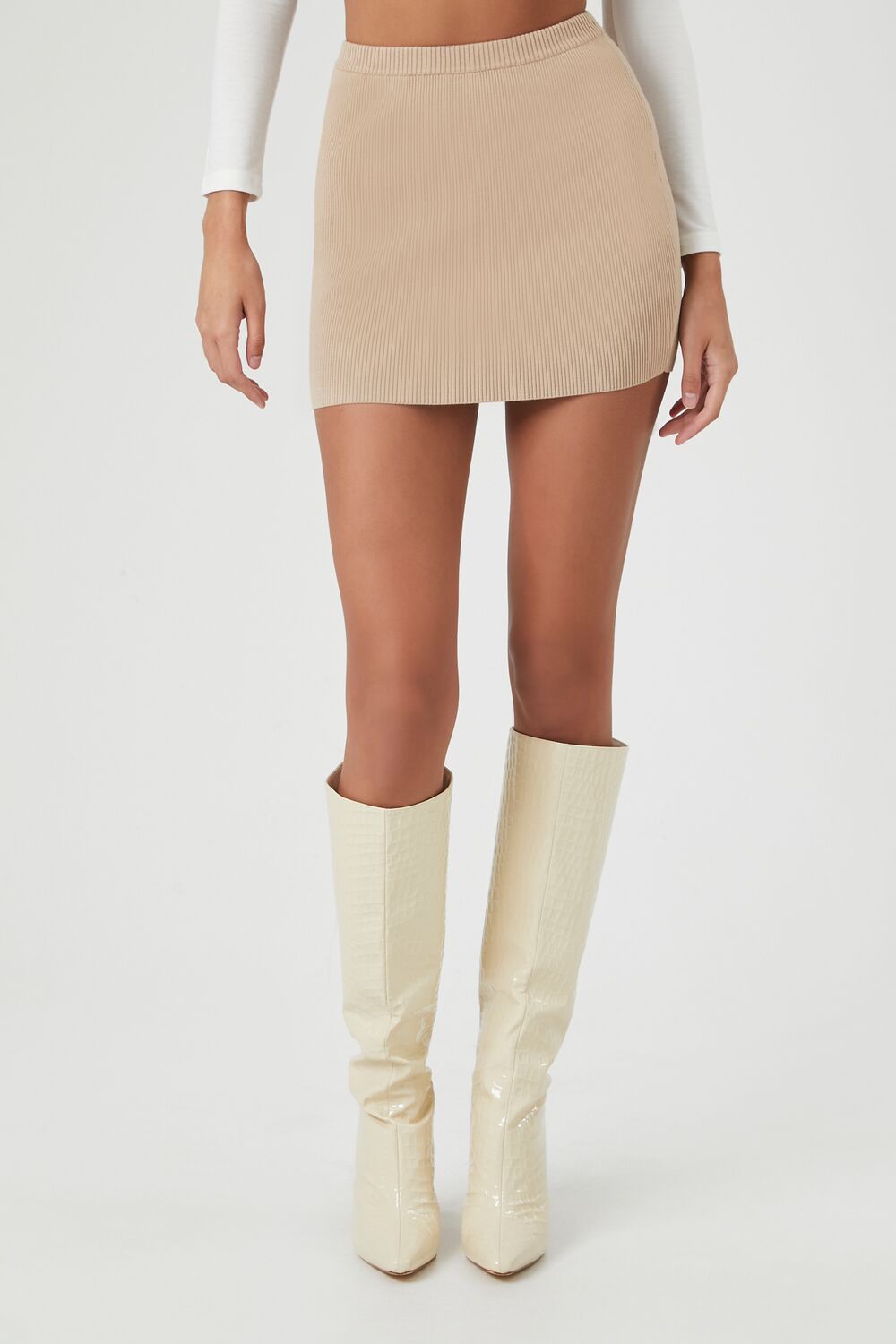 Sweater-Knit Mini Skirt