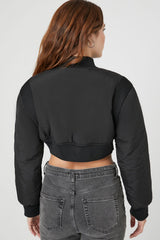 Cropped Bomber Jacket