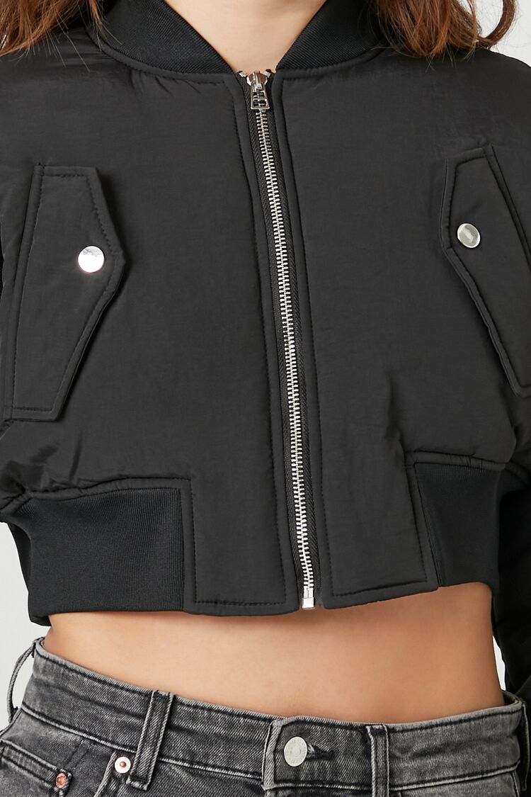 Cropped Bomber Jacket