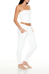 Fuzzy Sweater-Knit Joggers