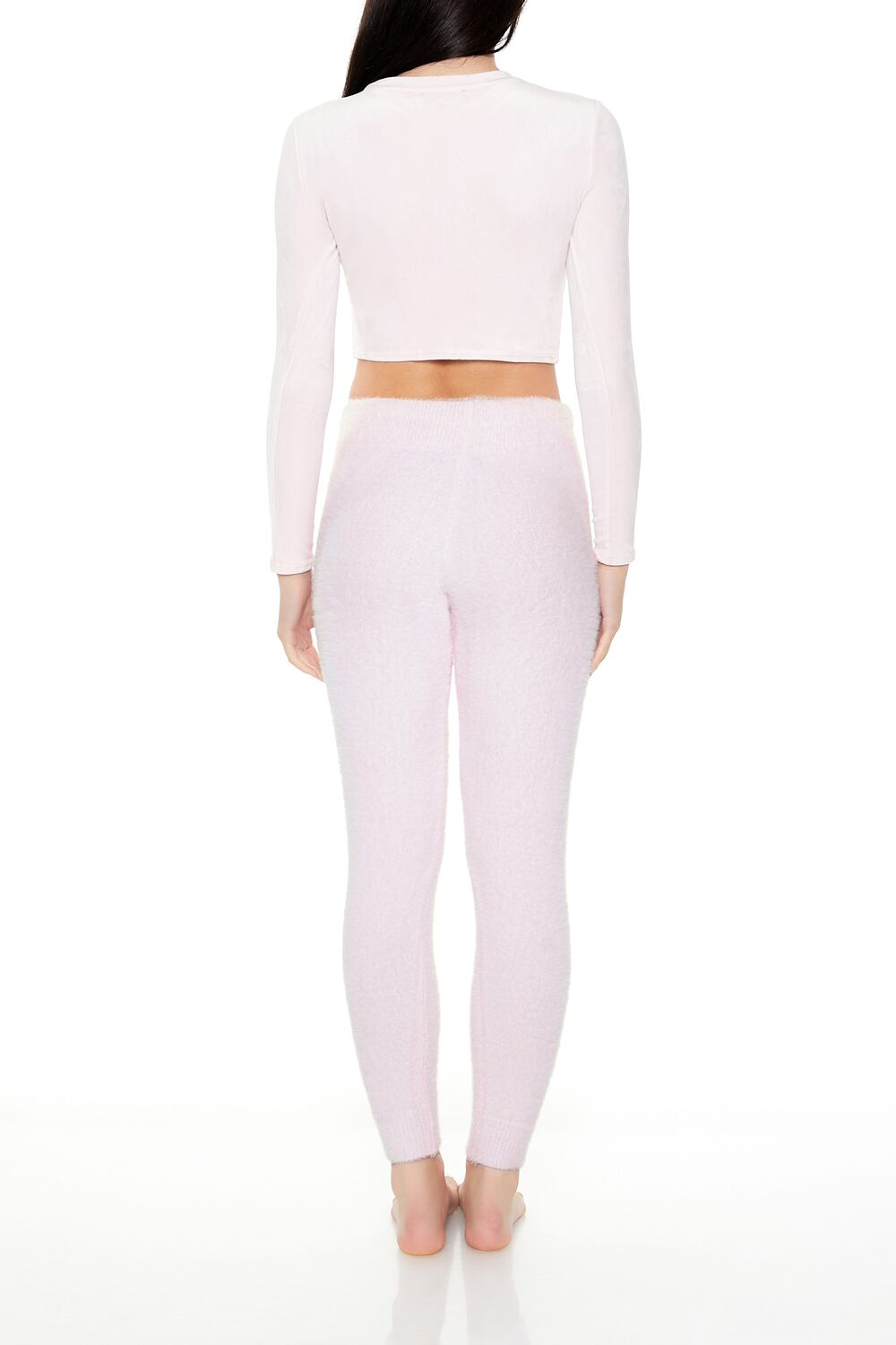 Fuzzy Sweater-Knit Joggers
