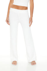 Fuzzy Knit Flare Pants