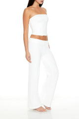 Fuzzy Knit Flare Pants