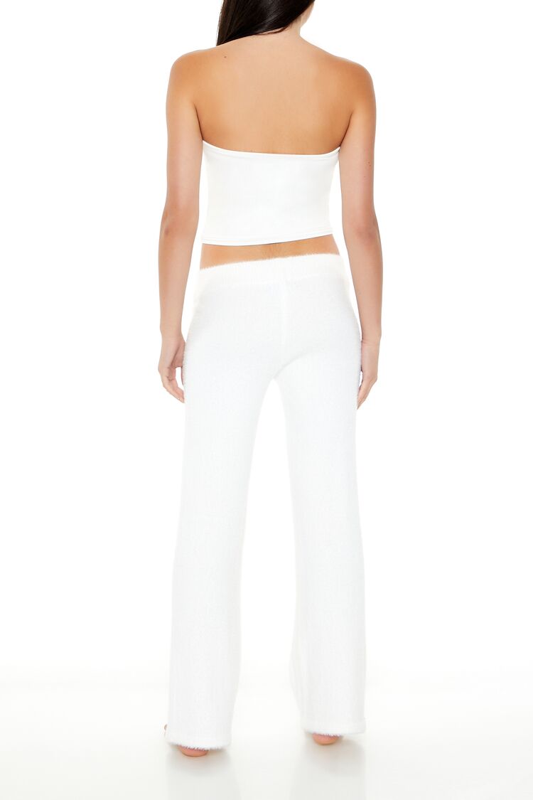 Fuzzy Knit Flare Pants