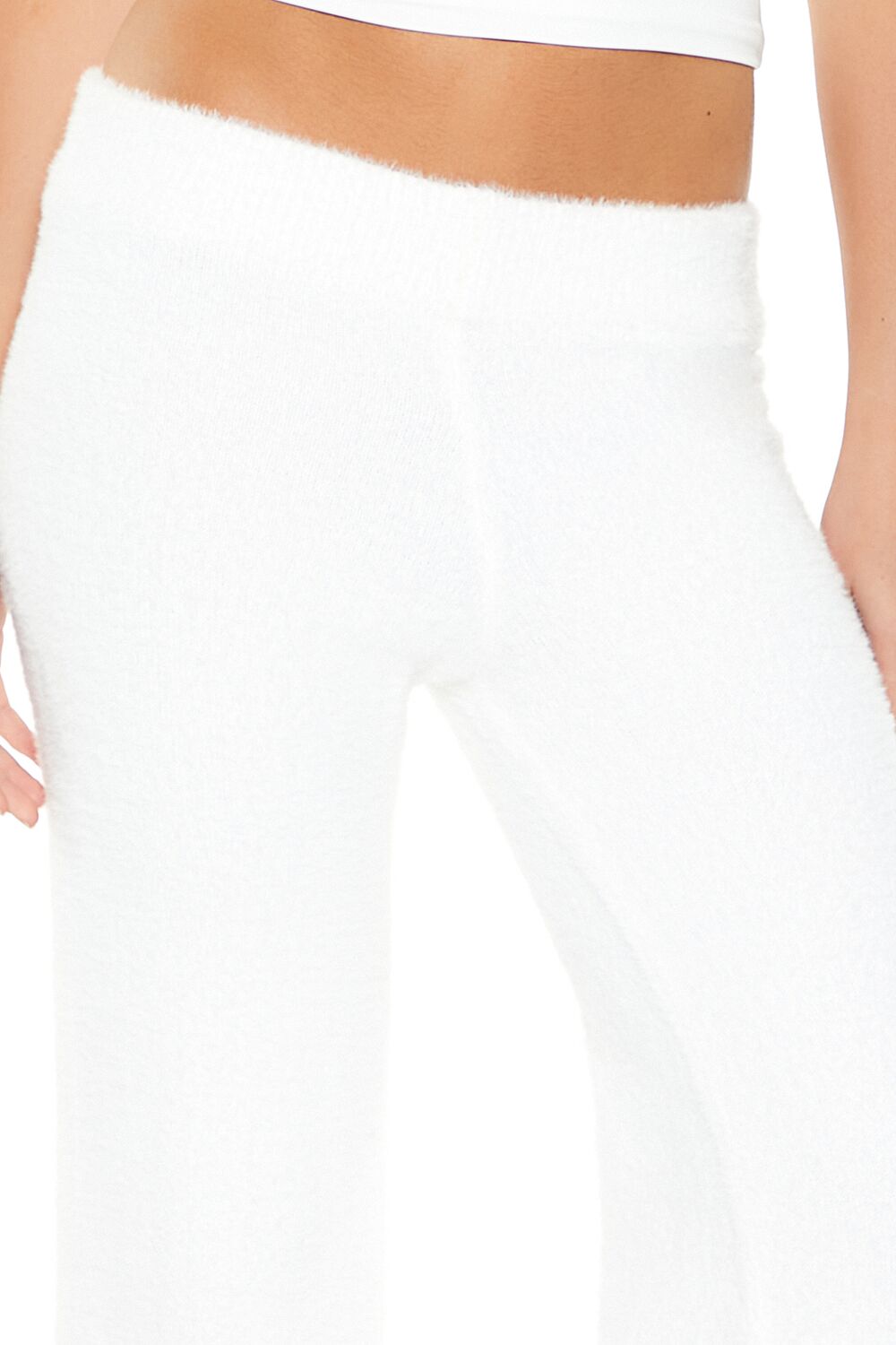 Fuzzy Knit Flare Pants