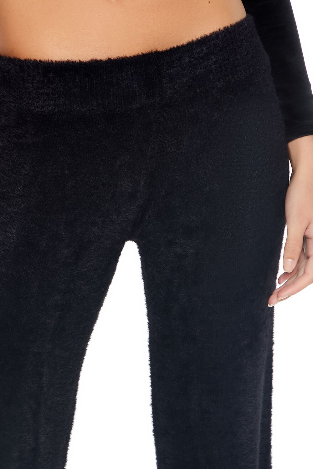 Fuzzy Knit Flare Pants