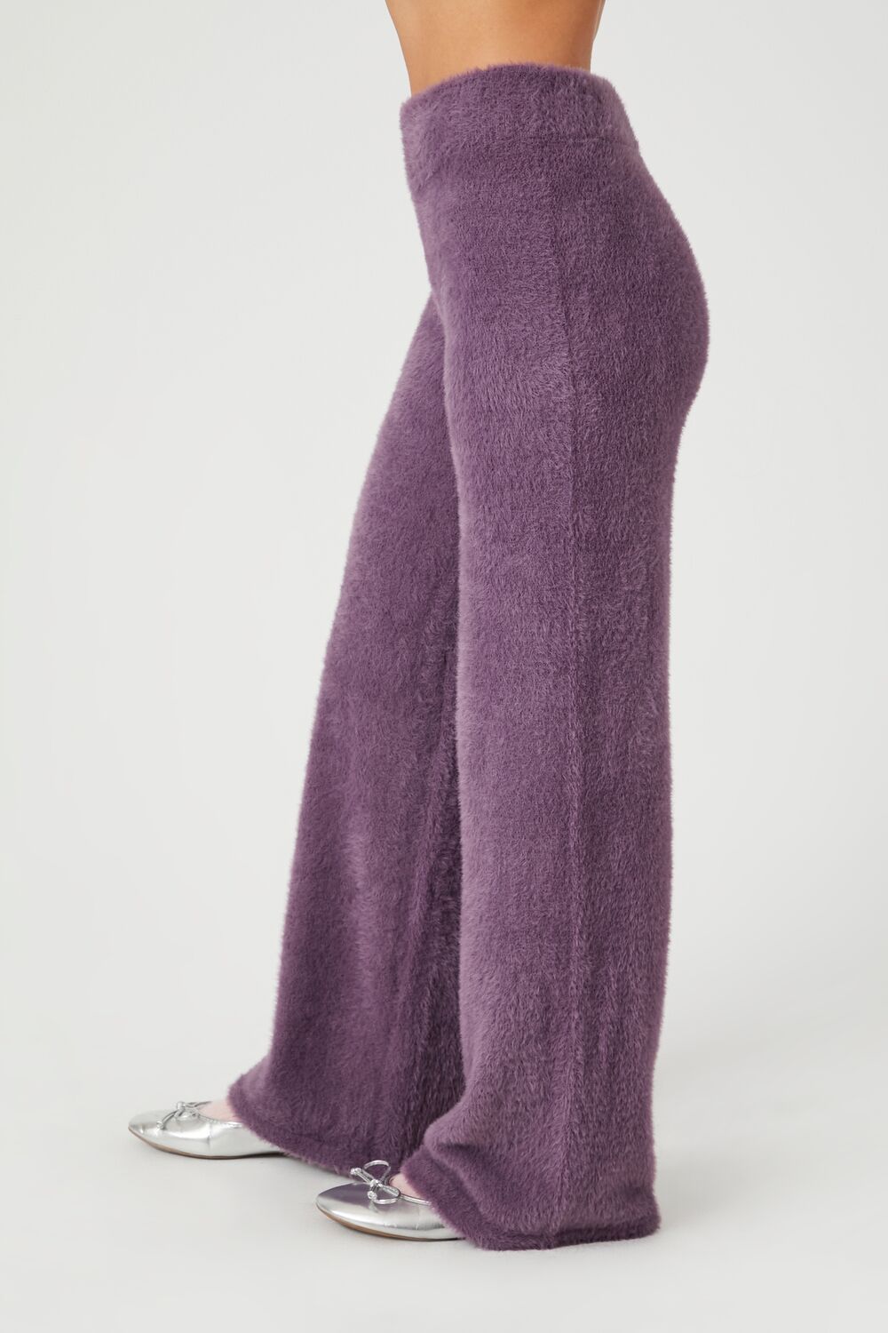 Fuzzy Knit Flare Pants
