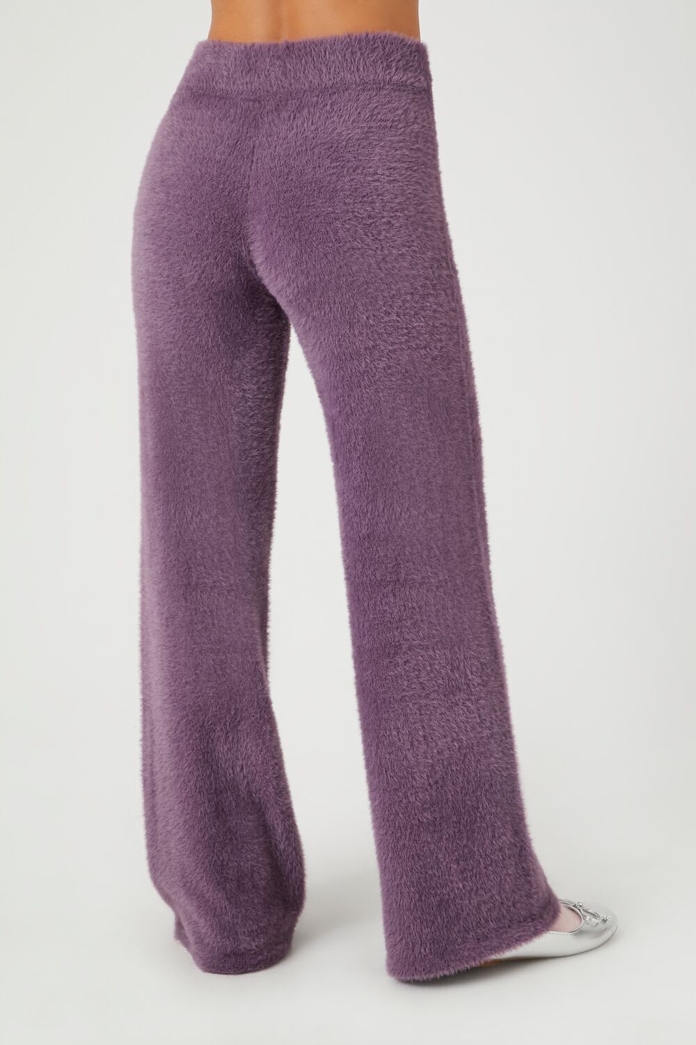Fuzzy Knit Flare Pants