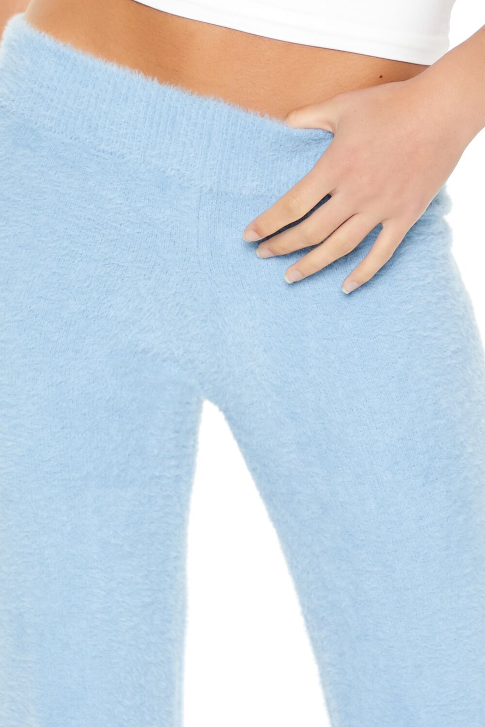 Fuzzy Knit Flare Pants