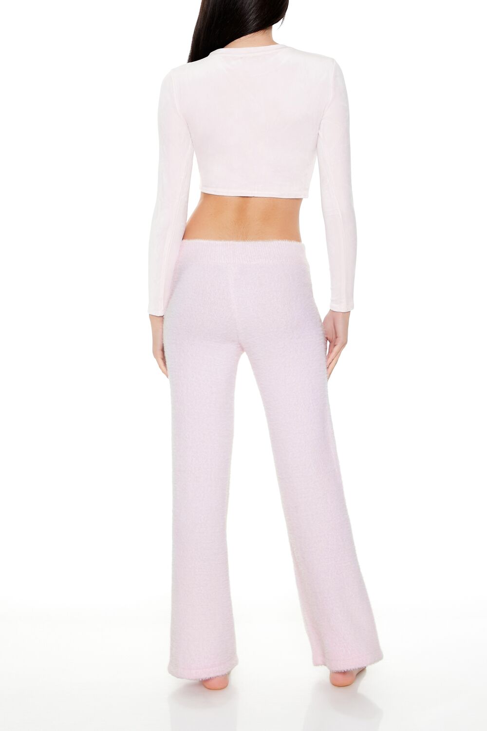 Fuzzy Knit Flare Pants