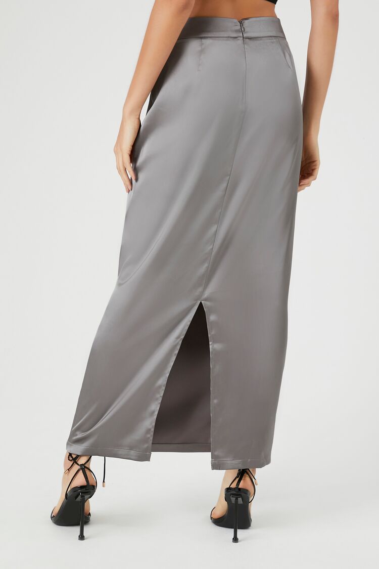 Satin Cargo Maxi Skirt