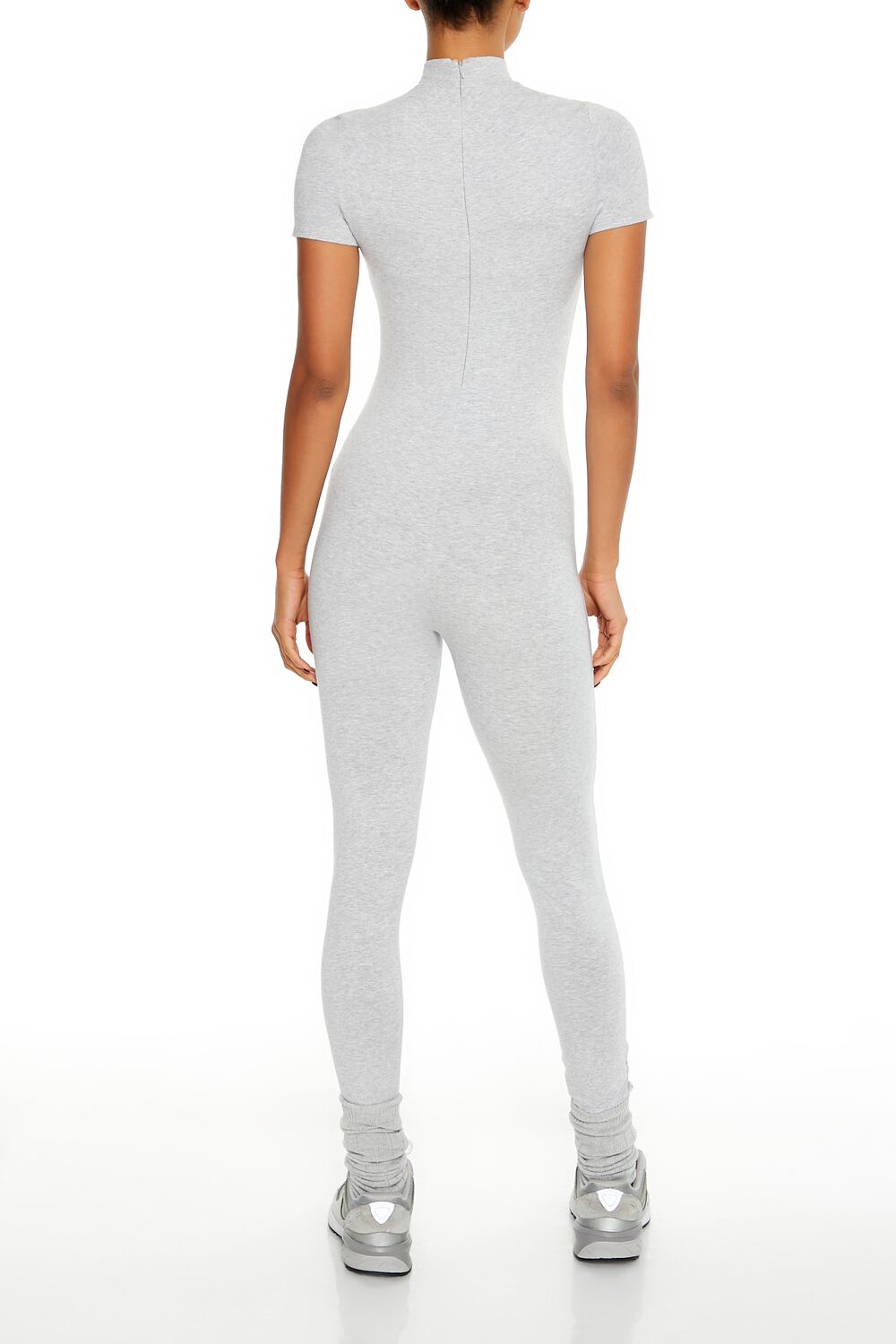 Fitted Mock Neck Jumpsuit