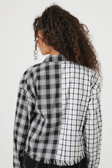 Cropped Plaid Flannel Shirt