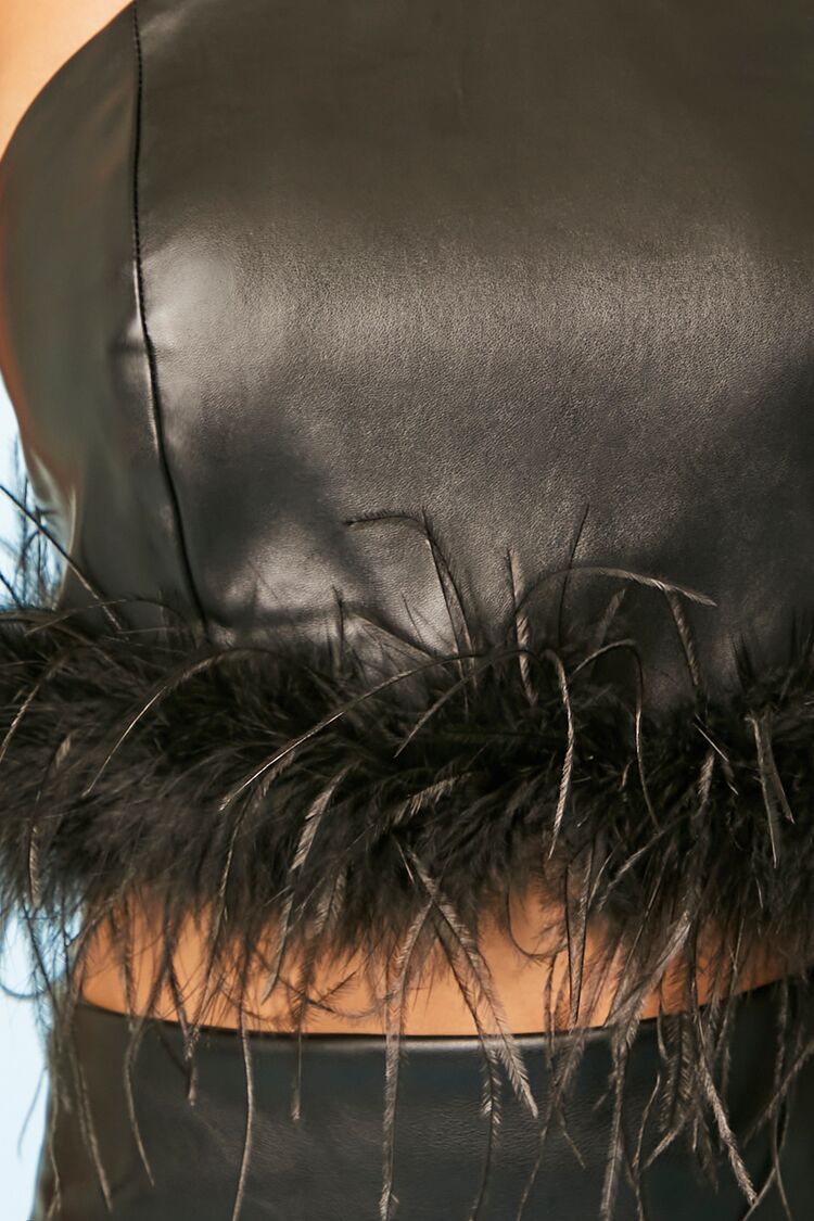 Feather Halter Crop Top