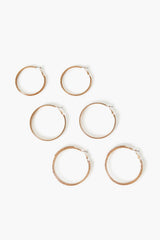 Etched Hoop Earring Set