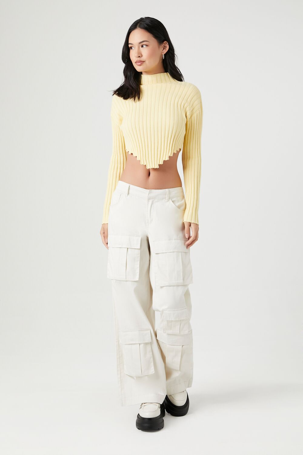 Cropped Turtleneck Sweater