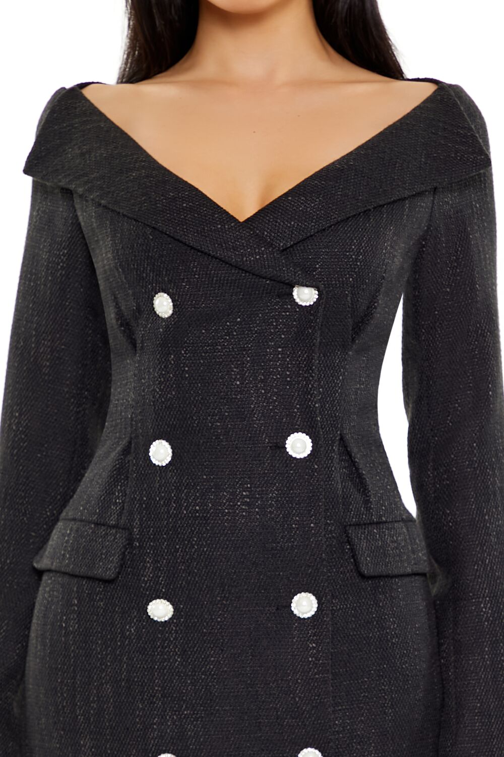 Tweed Double-Breasted Mini Dress