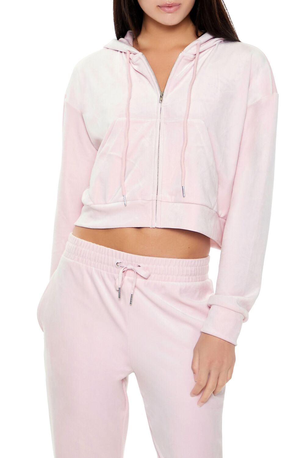 Velour Zip-Up Hoodie