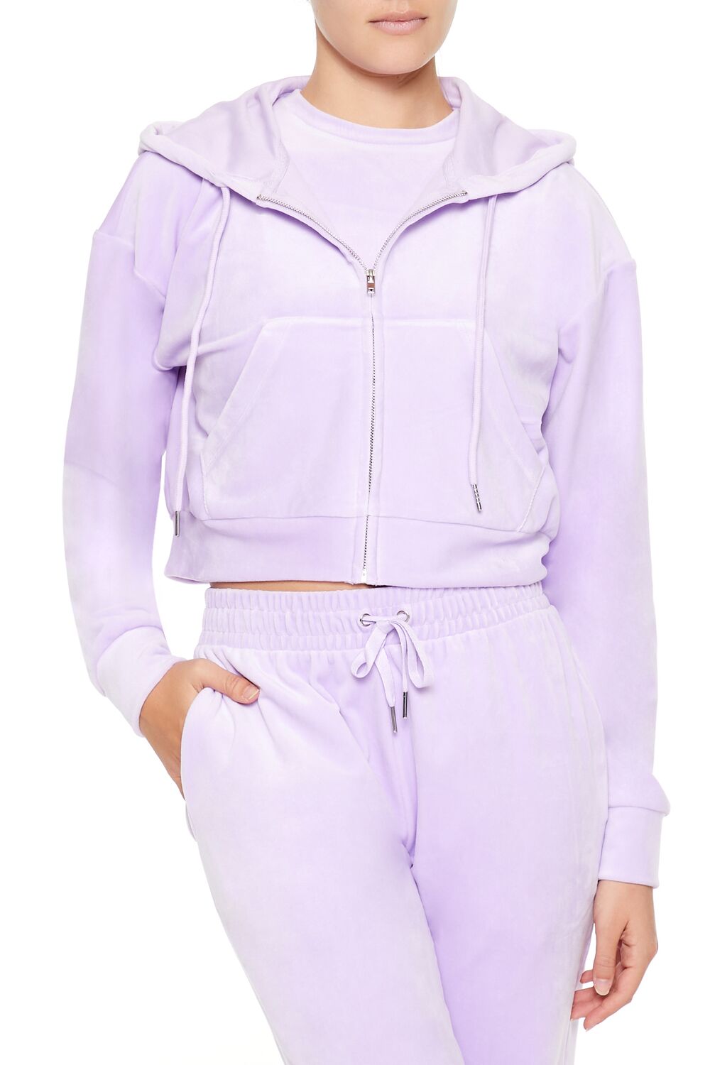 Velour Zip-Up Hoodie