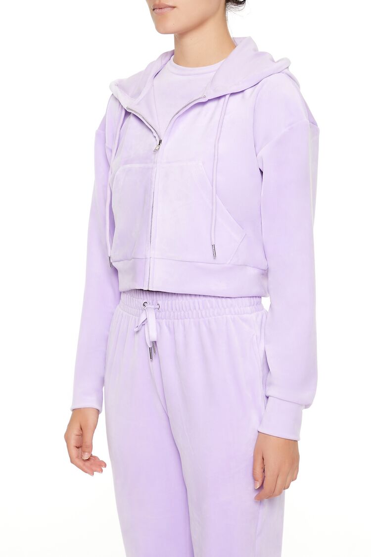 Velour Zip-Up Hoodie